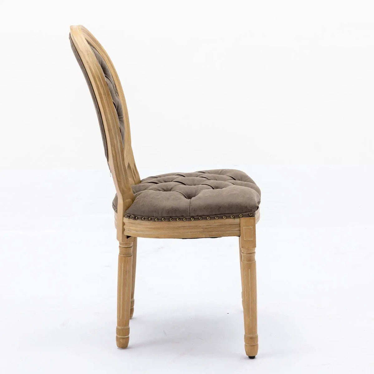 French Style Dining Chairs | Solid Wood Frame | Antique Painting | Hand-Pulled Buckle Decoration