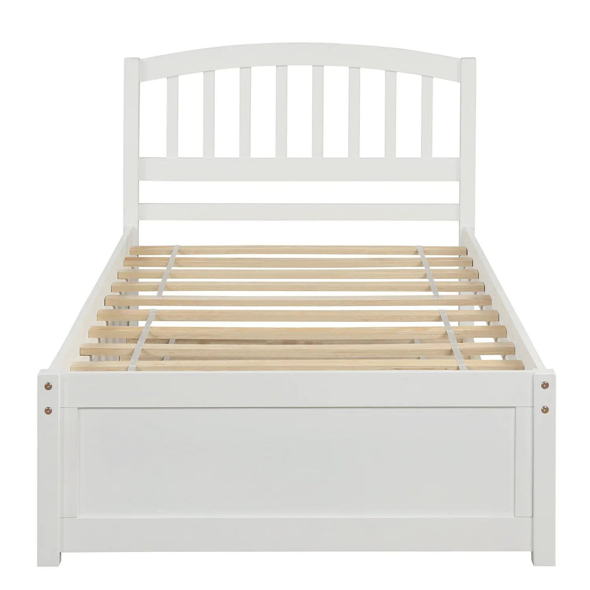 Wood Platform Bed Frame | Trundle Included | Minimalist Stylish Design | 37.5 Inch Height