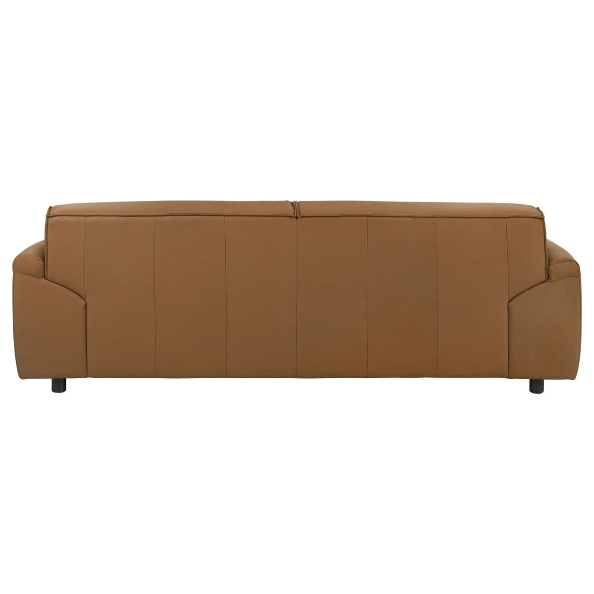 Buxton Top Grain Leather Upholstered Sofa | 91.25 x 37.5 x 29.5 in | Leather | Orange