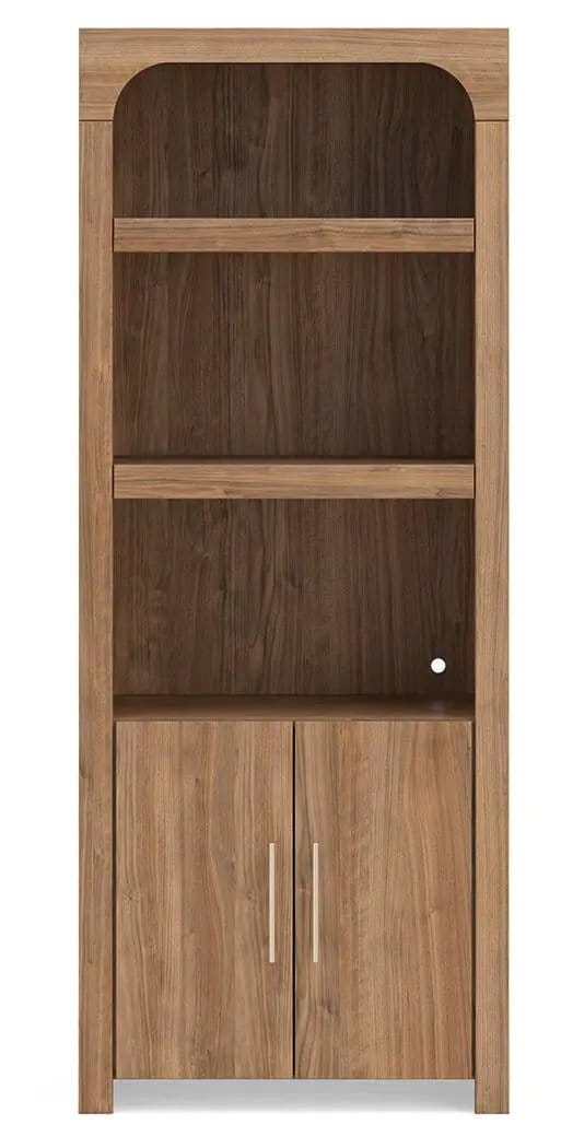 Dovander Display Cabinet | 28.58 x 15.31 x 72.24 in | Walnut Wood & Mdf | Brown