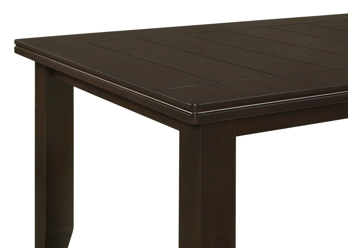 Dalila Rectangular 66-inch Wood Dining Table | 66 x 42 x 30 in | Rubberwood & Engineered Wood | Cappuccino