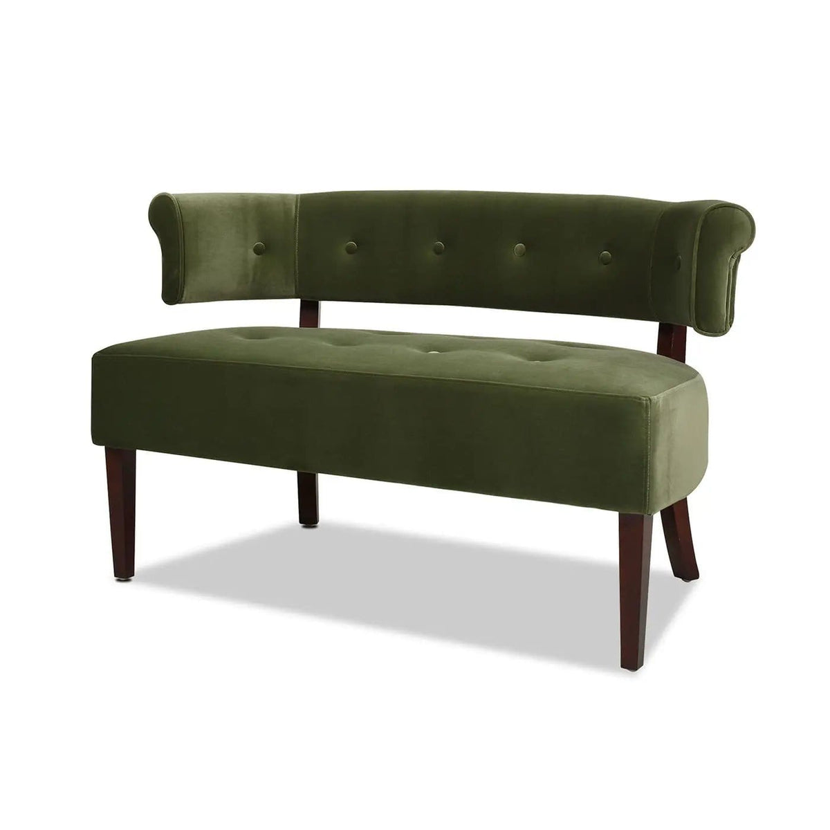 Jared Versatile Roll Arm Tufted Bench Settee | 2 Pieces | Fabric & Plywood | Home