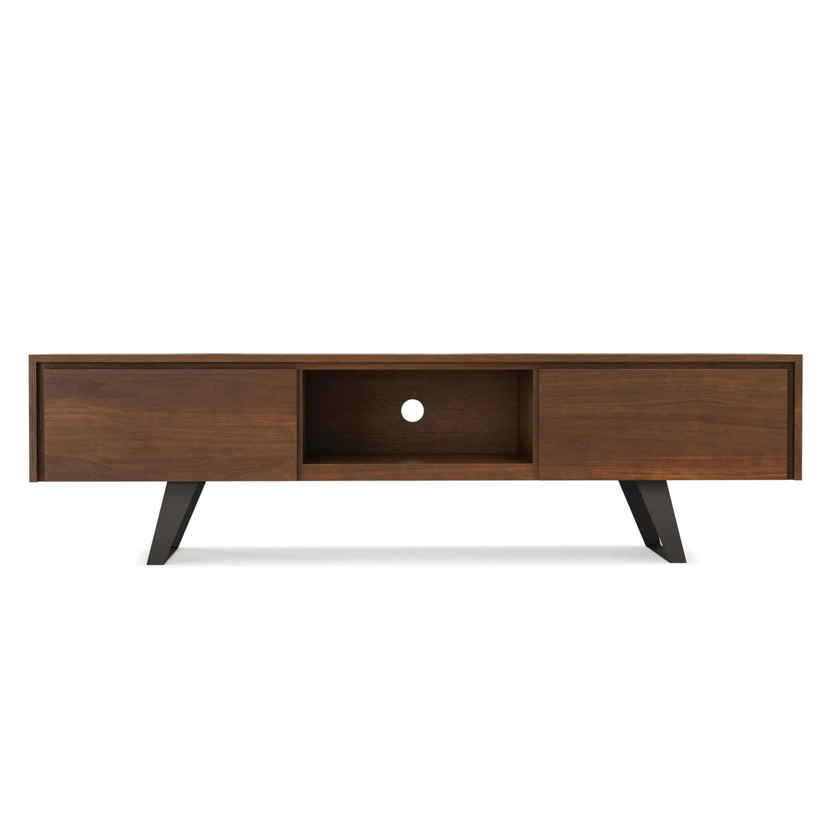 Lowry Handcrafted TV Media Stand | 72 x 17 x 20 in | Solid Wood & Walnut | Walnut
