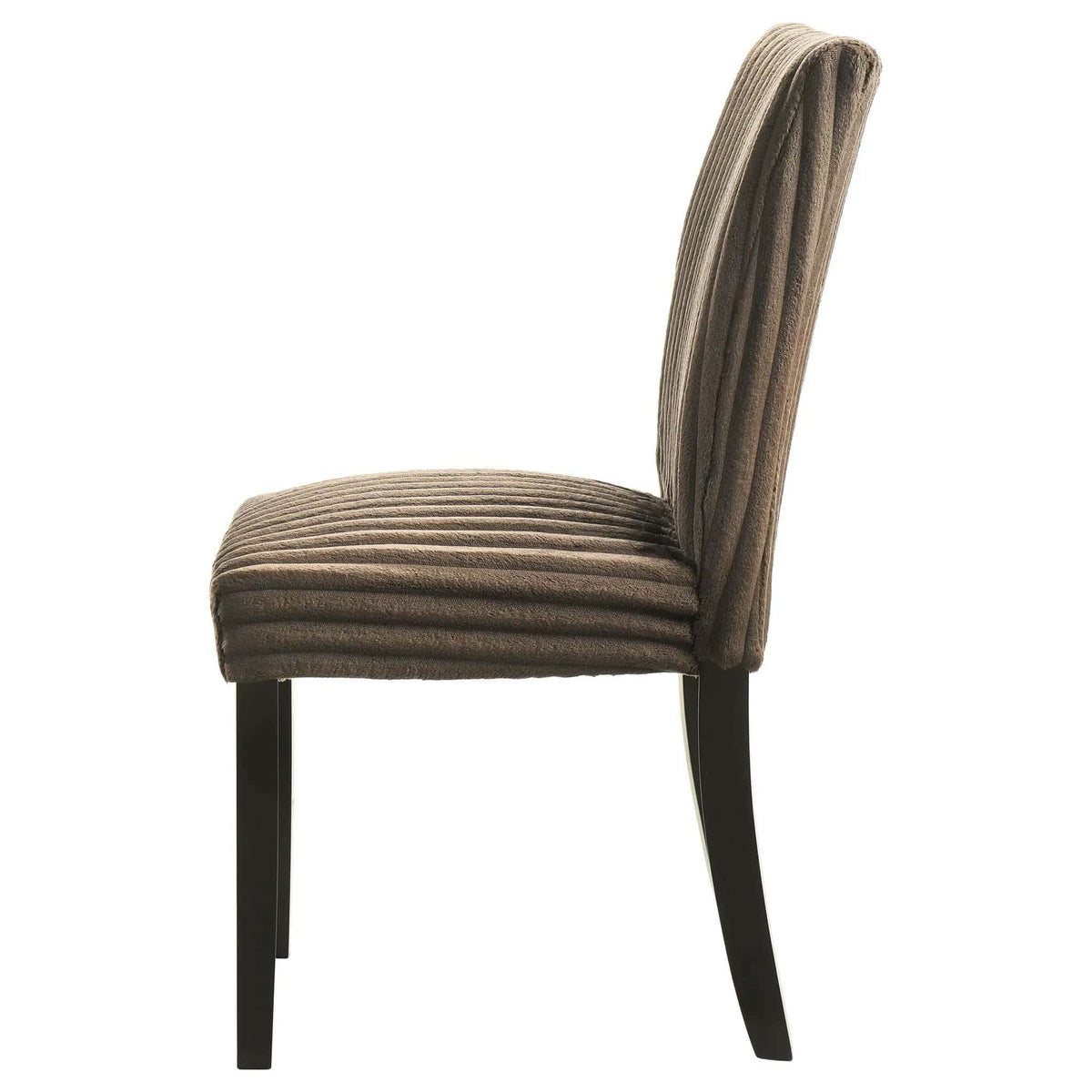 Dermott Upholstered Parson Dining Side Chair Chocolate (Set of 2) | 19.5 x 23.75 x 36.75 in | Rubberwood & Fabric | Dining Room