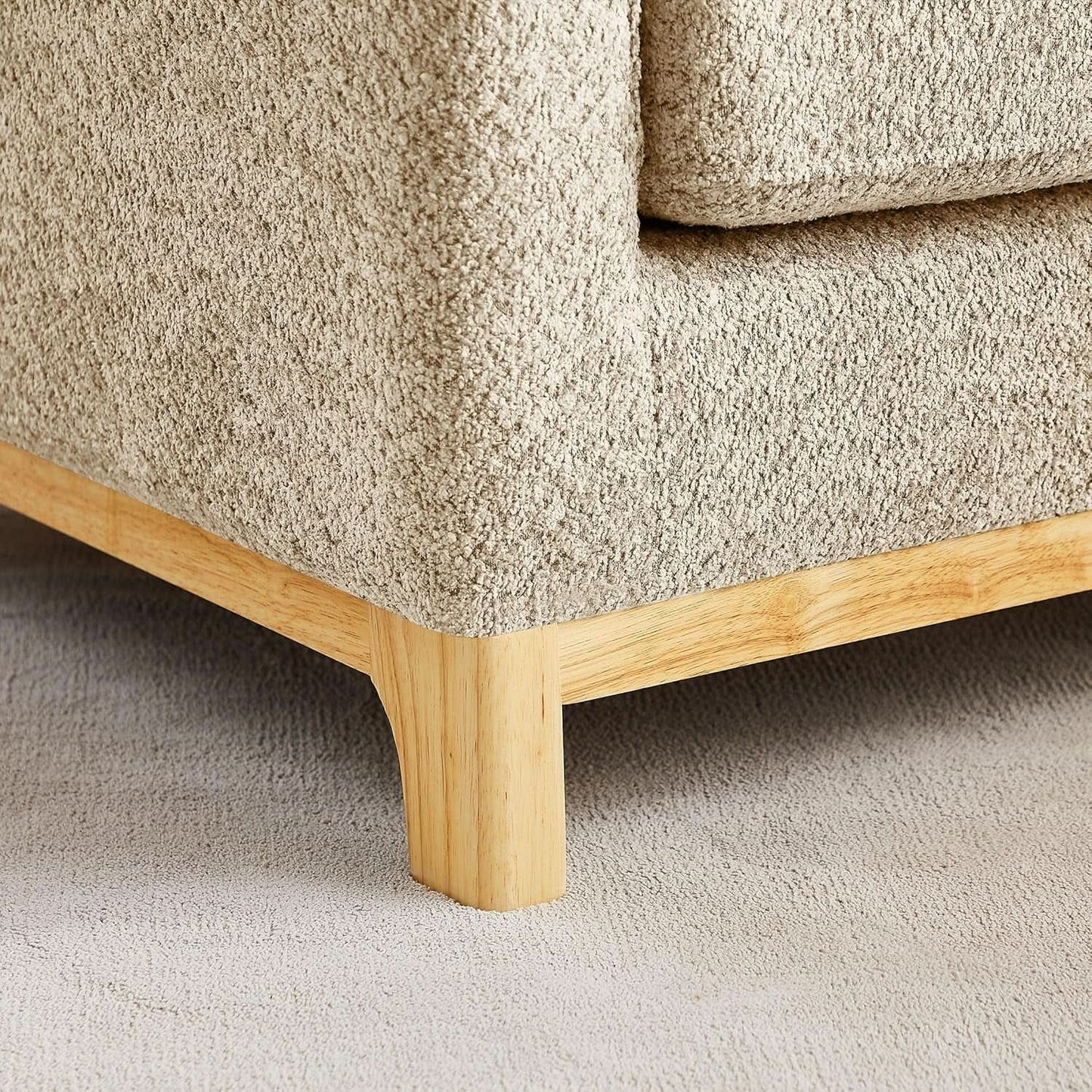 Luxurious Sherpa Oversized Accent Chair Camel Plush from PriceLows™