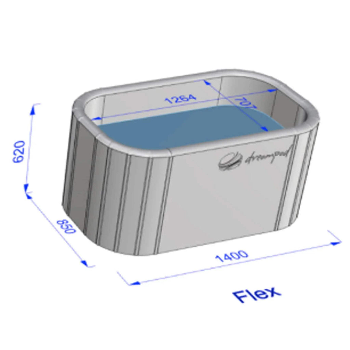 Dreampod Ice Bath Flex Premium Inflatable PVC Reinforced Floatation Tank | Sensory Deprivation Tank | Bathroom Use | Bathroom