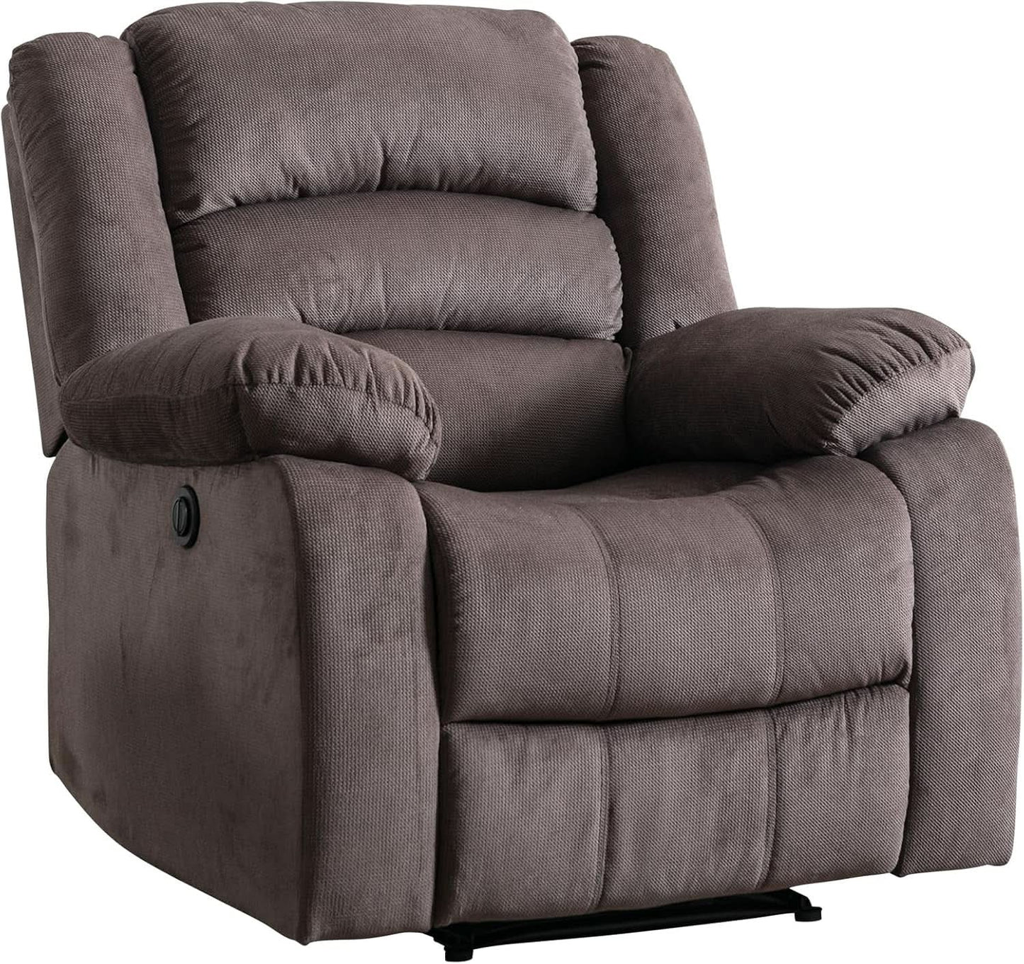 Brown Oversized Electric Recliner Chair With Plush Cushions from PriceLows™