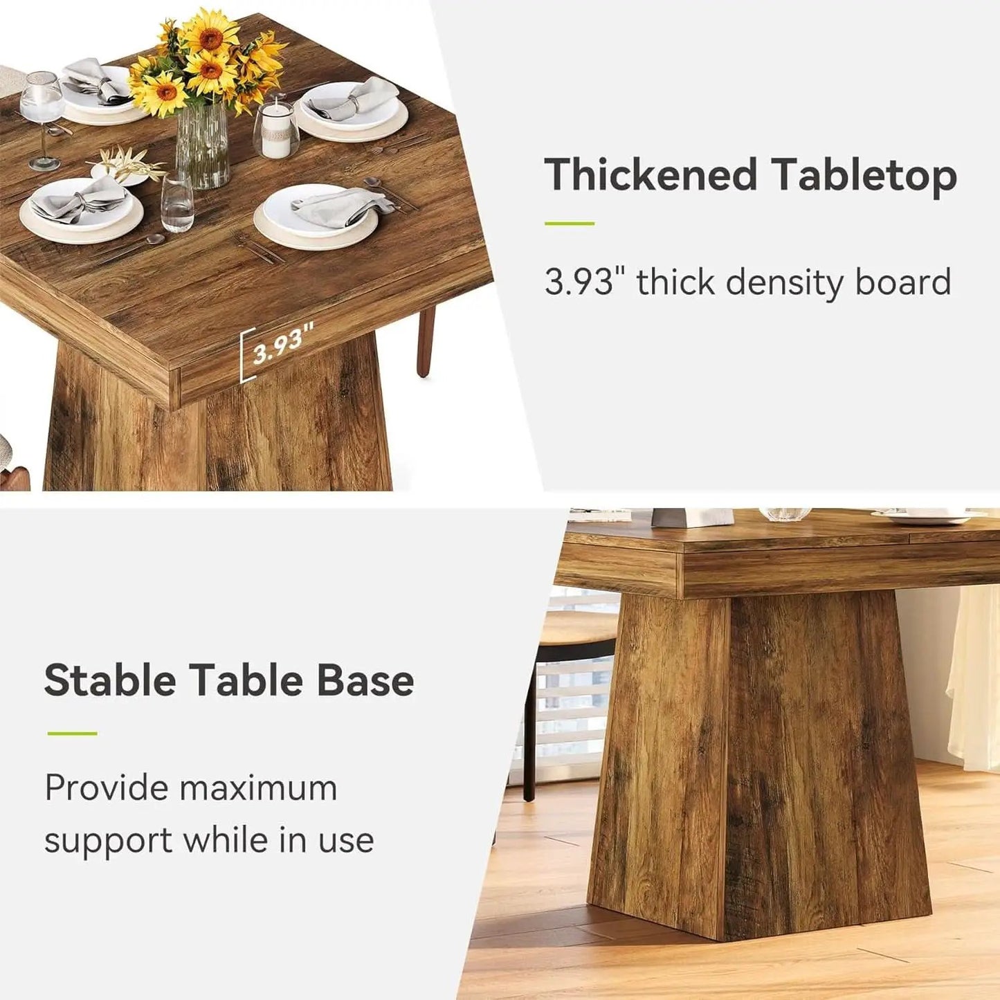 Walnut 31 5 Inch Farmhouse Dining Table For Small Spaces from PriceLows™
