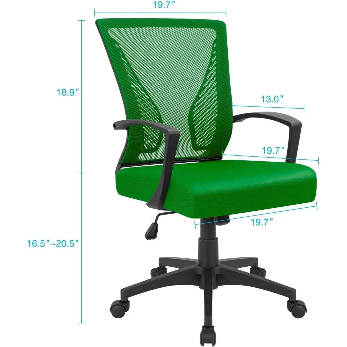 Ergonomic Green Mesh Office Chair With Lumbar Support from PriceLows™