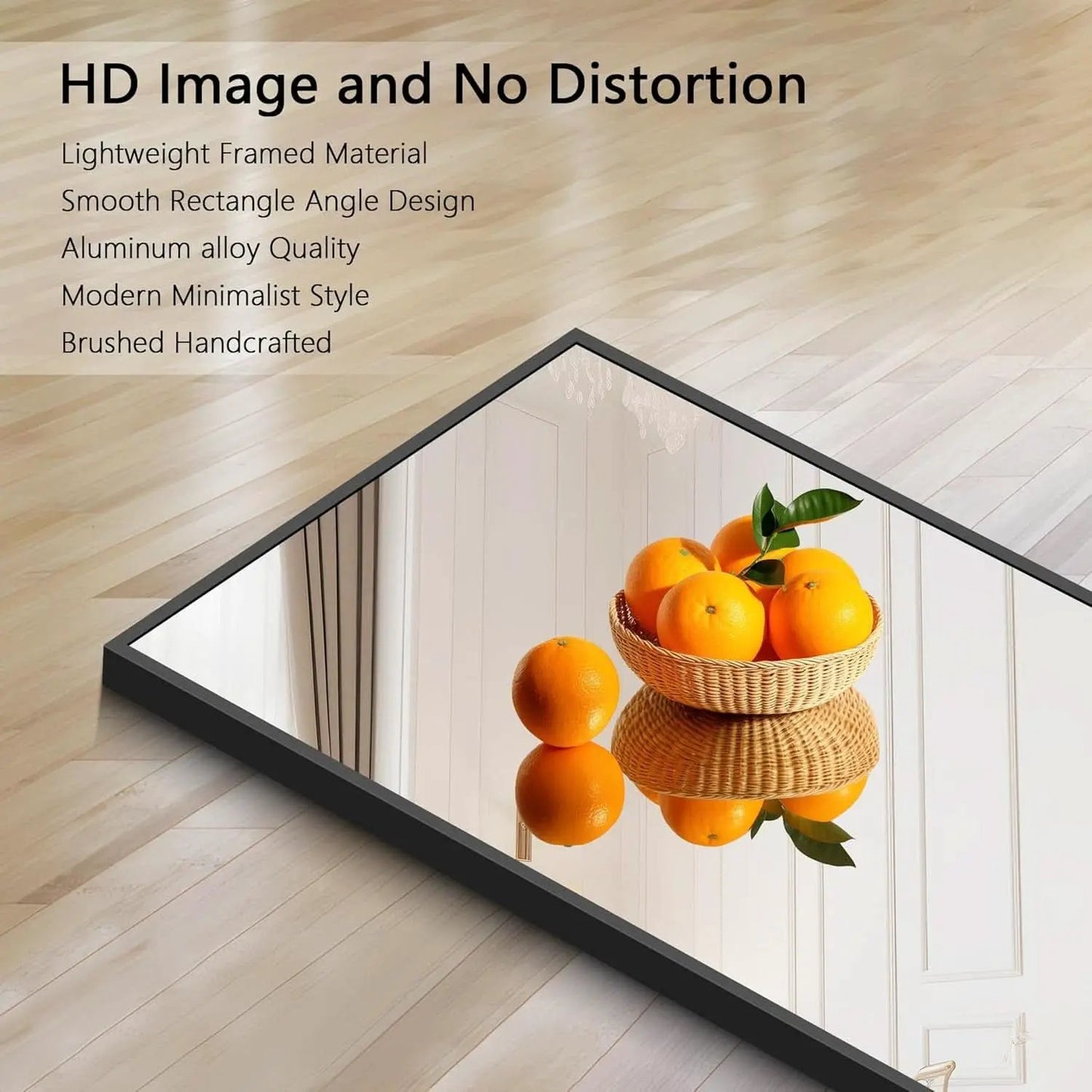 36x40 Black Wall Mirror With Horizontal Or Vertical Mount from PriceLows™