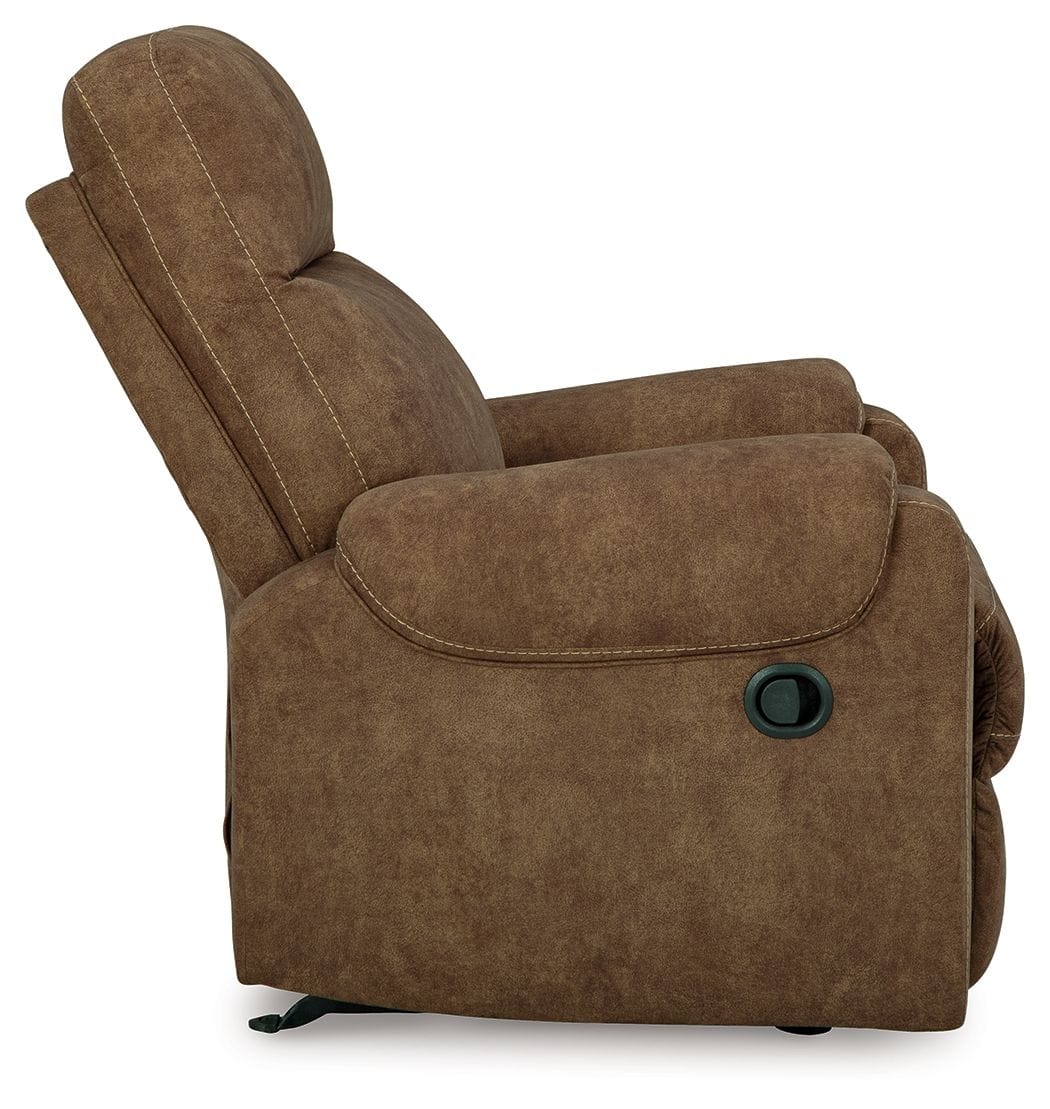 Edenwold Rocker Recliner Rocker Chair | 39 x 40 x 40 in | Faux Leather & Metal | Brindle
