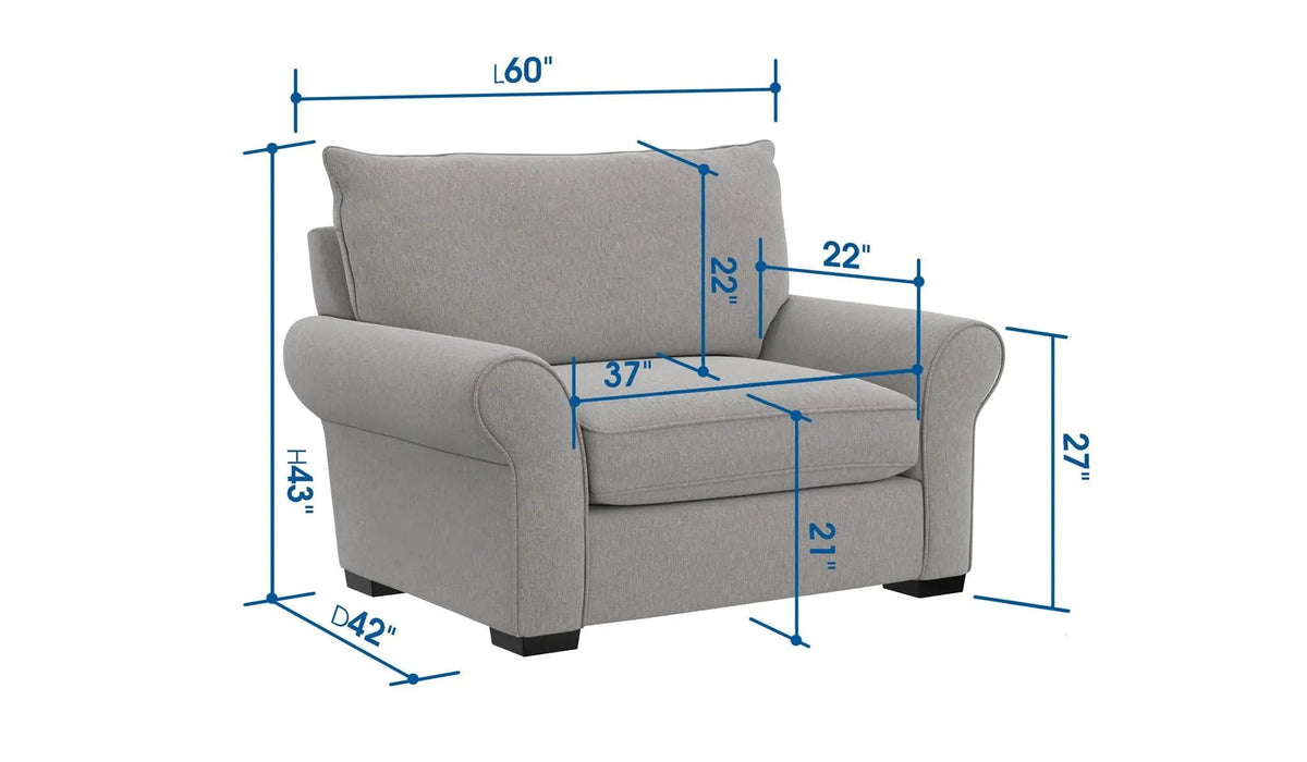 Alden Chair 1/2 | 2 Pieces | Living Room Furniture | Living Room