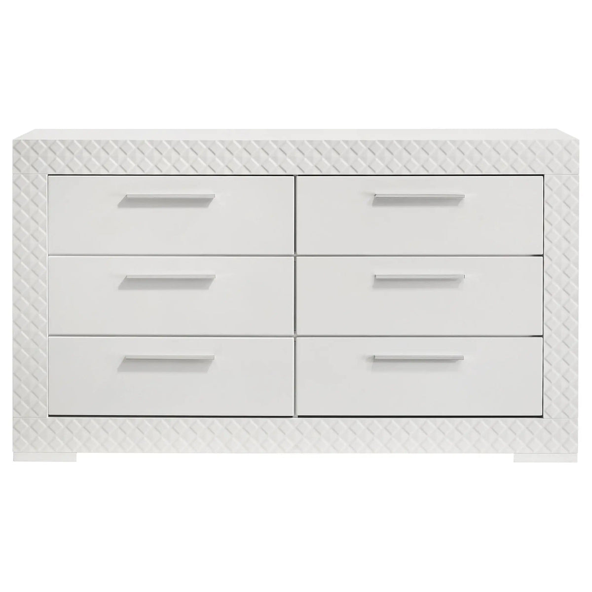 Ives 6-drawer Dresser Cabinet White High Gloss | 63 x 18 x 36.5 in | 6-Drawer | Bedroom