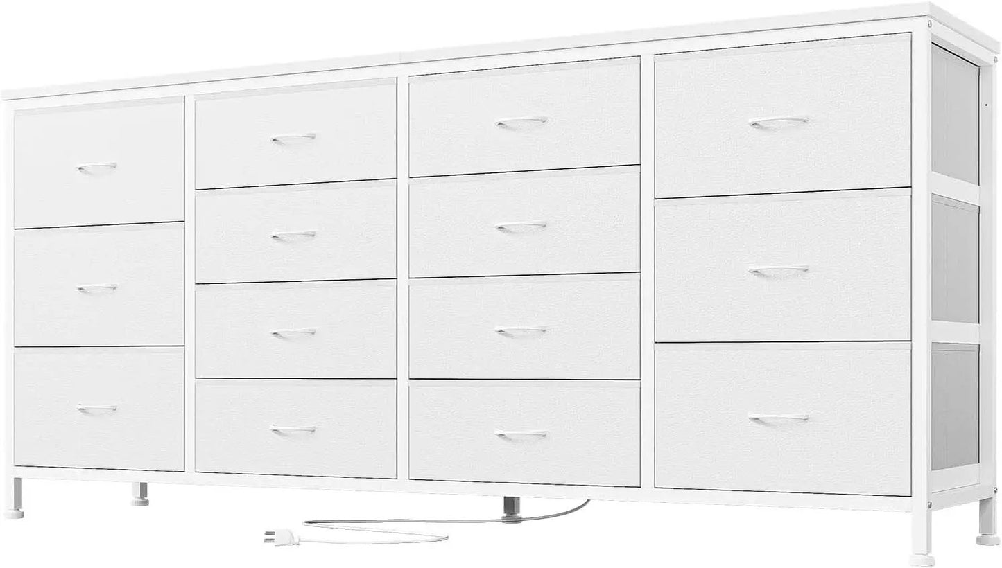 Ultramodern White 63 Inch TV Stand With Integrated Storage from PriceLows™