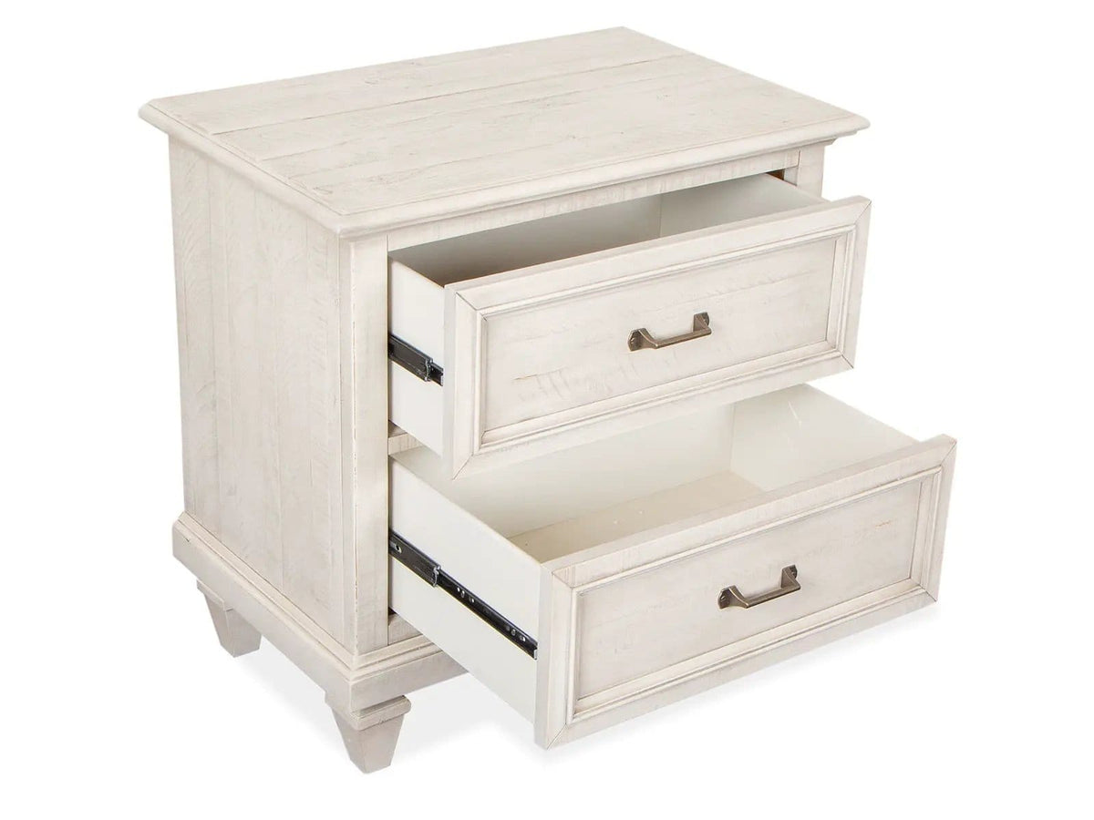 Newport Drawer Nightstand | 18 x 29 x 29 in | Veneer & Wood | Alabaster