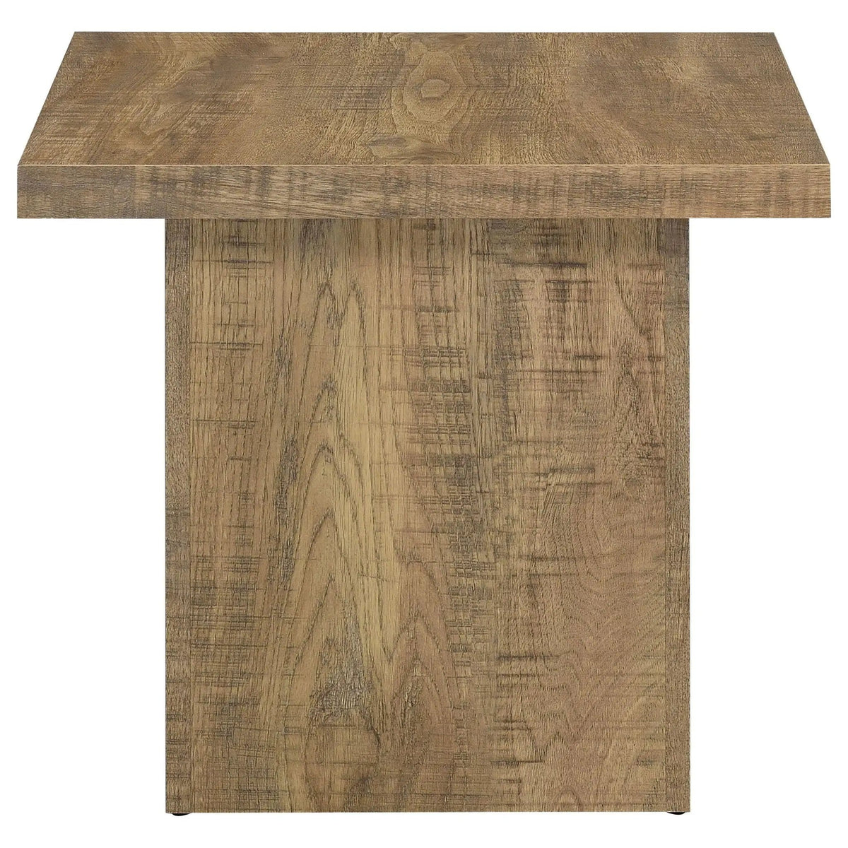 Devar Square Engineered Wood End Table Mango | 23.5 x 23.5 x 21.75 in | Engineered Wood | Brown