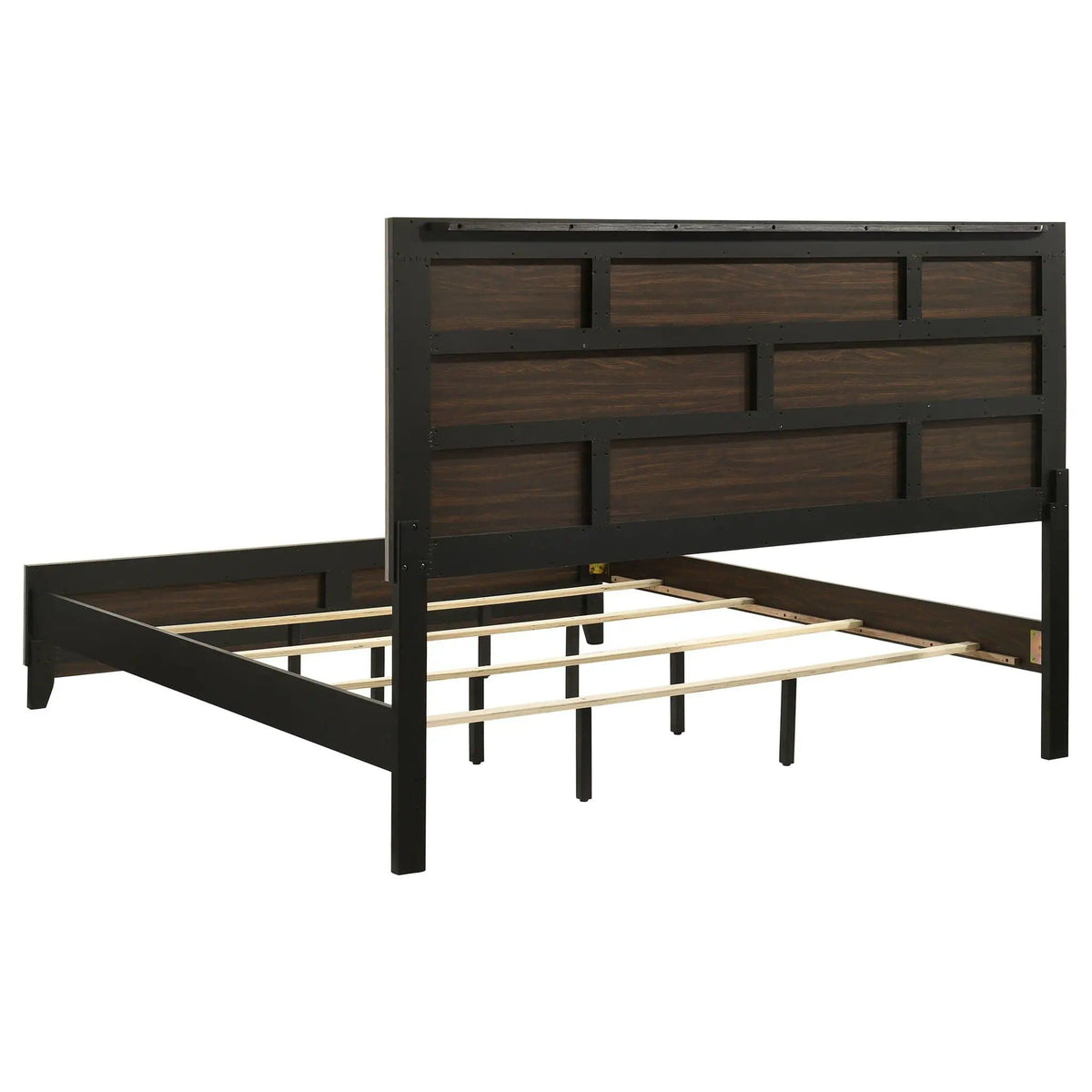 Valen Wood Eastern King Panel Bed Light | 79.5 x 84.5 x 56.25 in | Rubberwood & Engineered Wood | Taupe