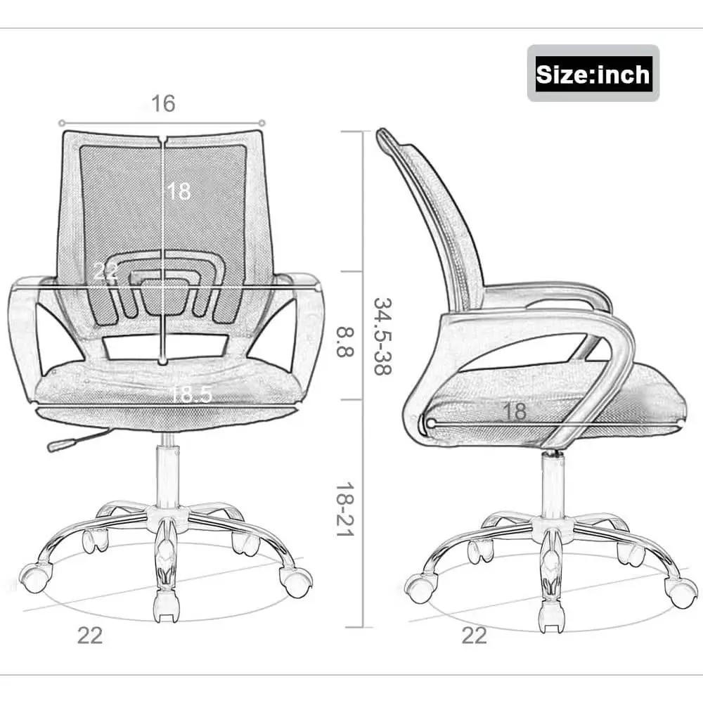 Ergonomic Pink Office Chair With Back Support For Home Office from PriceLows™
