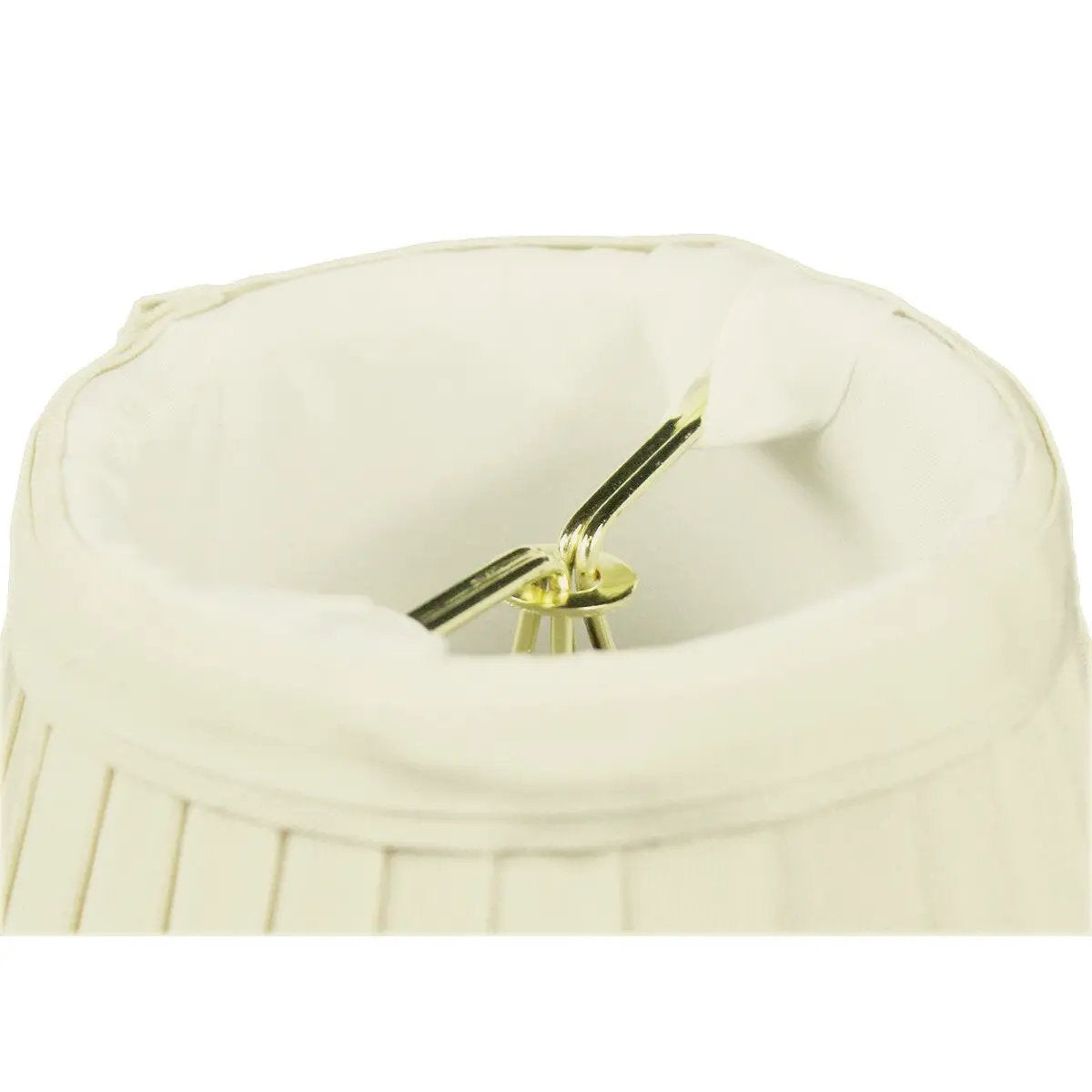 Candelabra Lamp Shades | Clip On | 5W X 4H Crisp Linen Pleated | Set Of 6