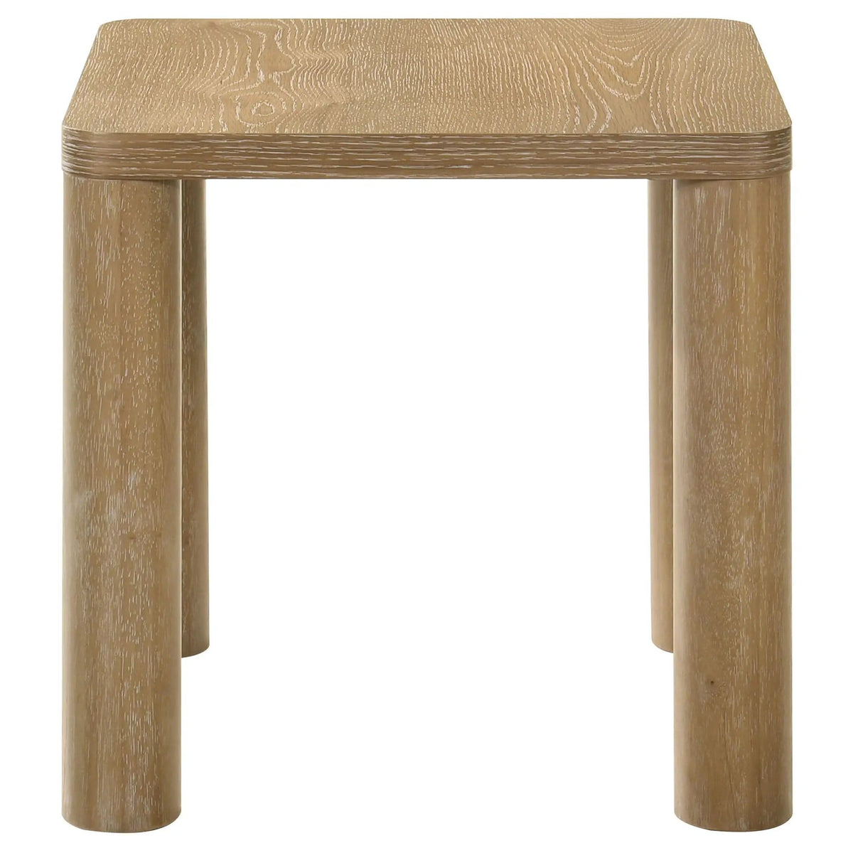 Castlewood Engineered Wood Accent Side End Table | 22 x 22 x 22 in | Engineered Wood | Light Oak