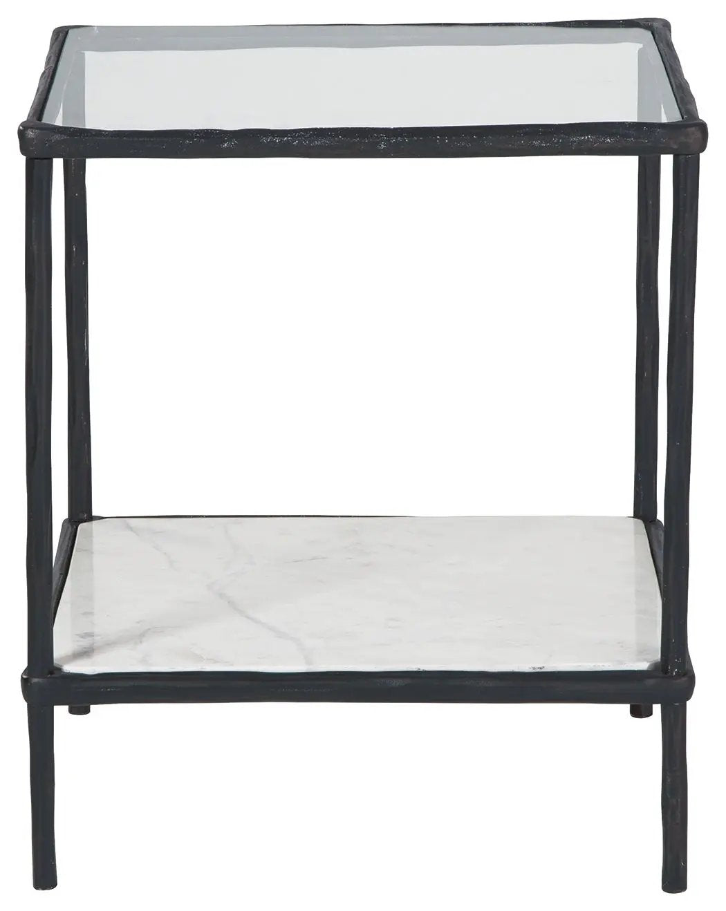 Ryandale Accent Table | Glass Tabletop | Classic Design | Textural Base