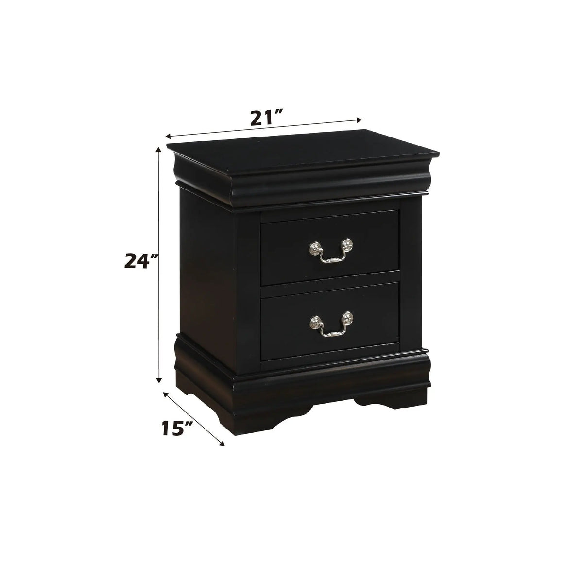 Nightstand | Modern Style | Two Large Drawers | Durable Frame