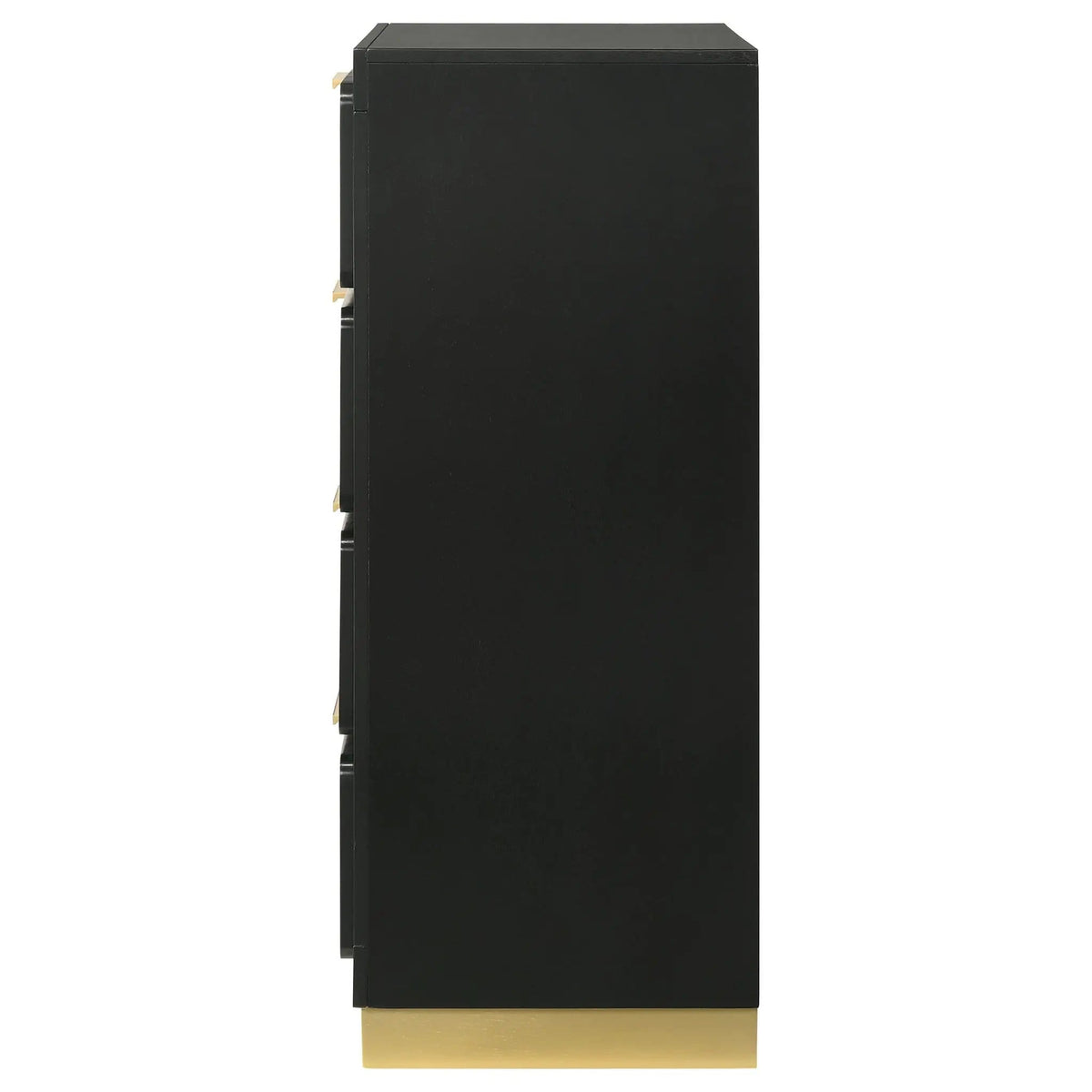 Caraway 4-drawer Bedroom Chest | 31 x 17.25 x 44.5 in | Rubberwood & Engineered Wood | Black