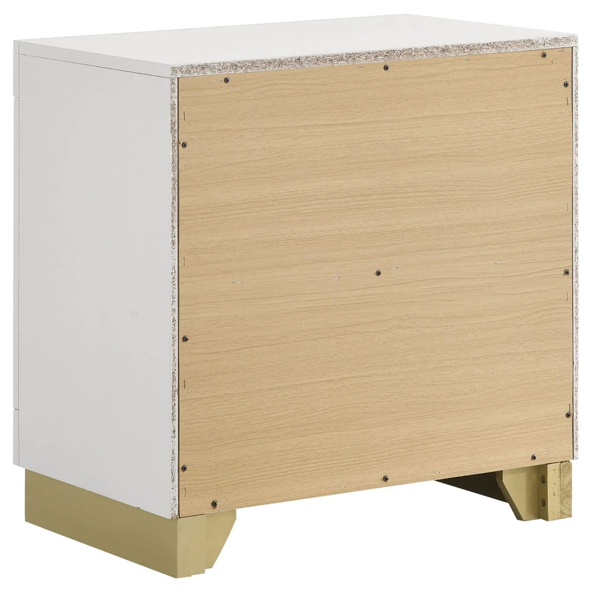 Caraway 2-drawer Nightstand | 22.75 x 14.75 x 23.5 in | Rubberwood & Engineered Wood | White