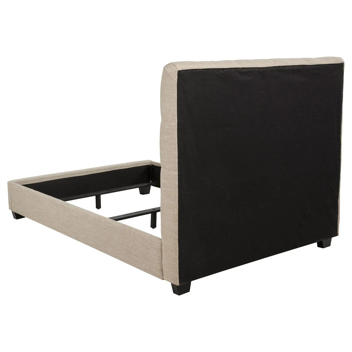 Chloe Upholstered Full Panel Bed Oatmeal | 57.75 x 84.25 x 53 in | Fabric & Plywood | Bedroom