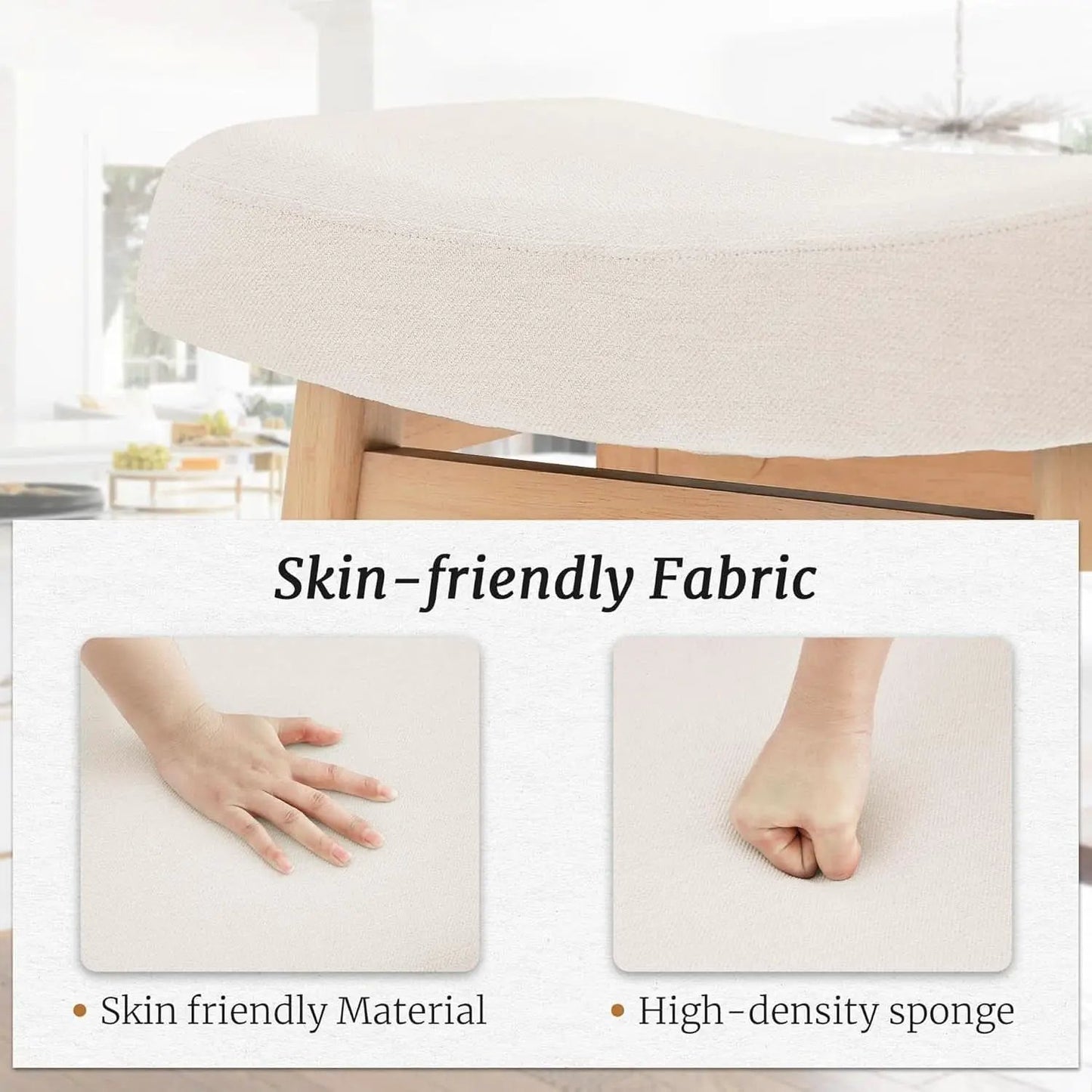 Bar Stools Set Of 3 24 Inch Counter Height Beige Stools from PriceLows™