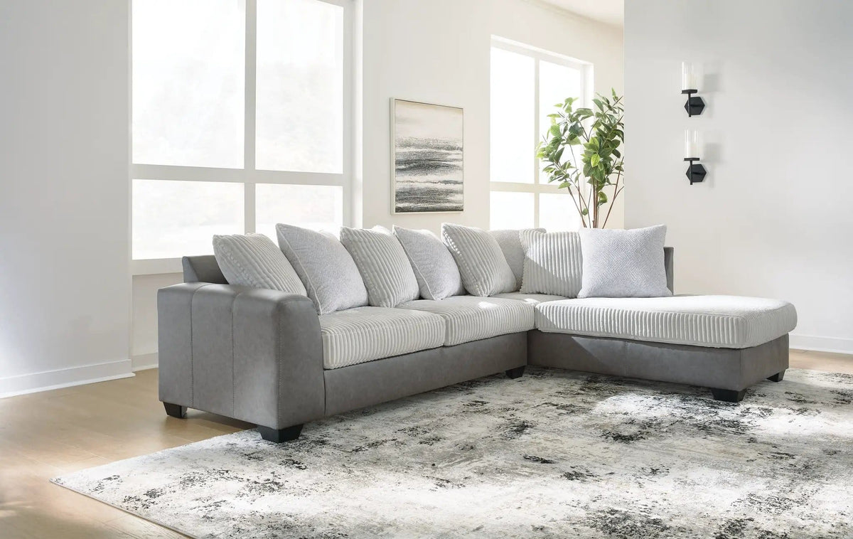 Clairette Court 2 Piece Sectional | 2-Piece Set | Faux Leather | Living Room