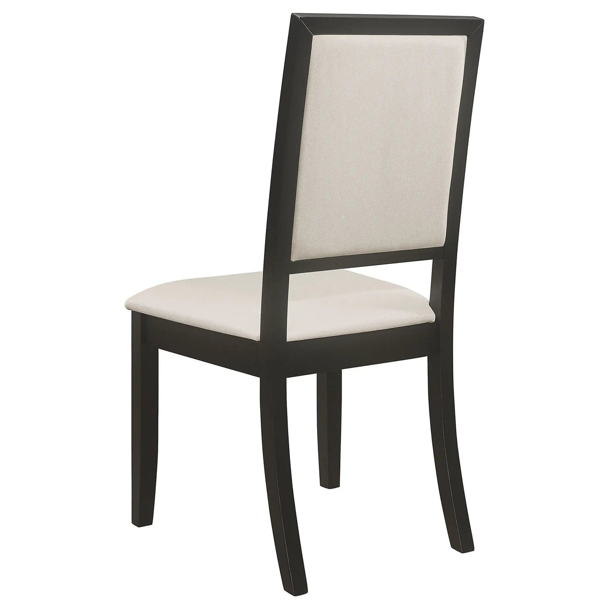 Louise Upholstered Wood Dining Side Chair Black (Set of 2) | 20 x 22.25 x 39 in | Chenille & Veneer | Dining Room
