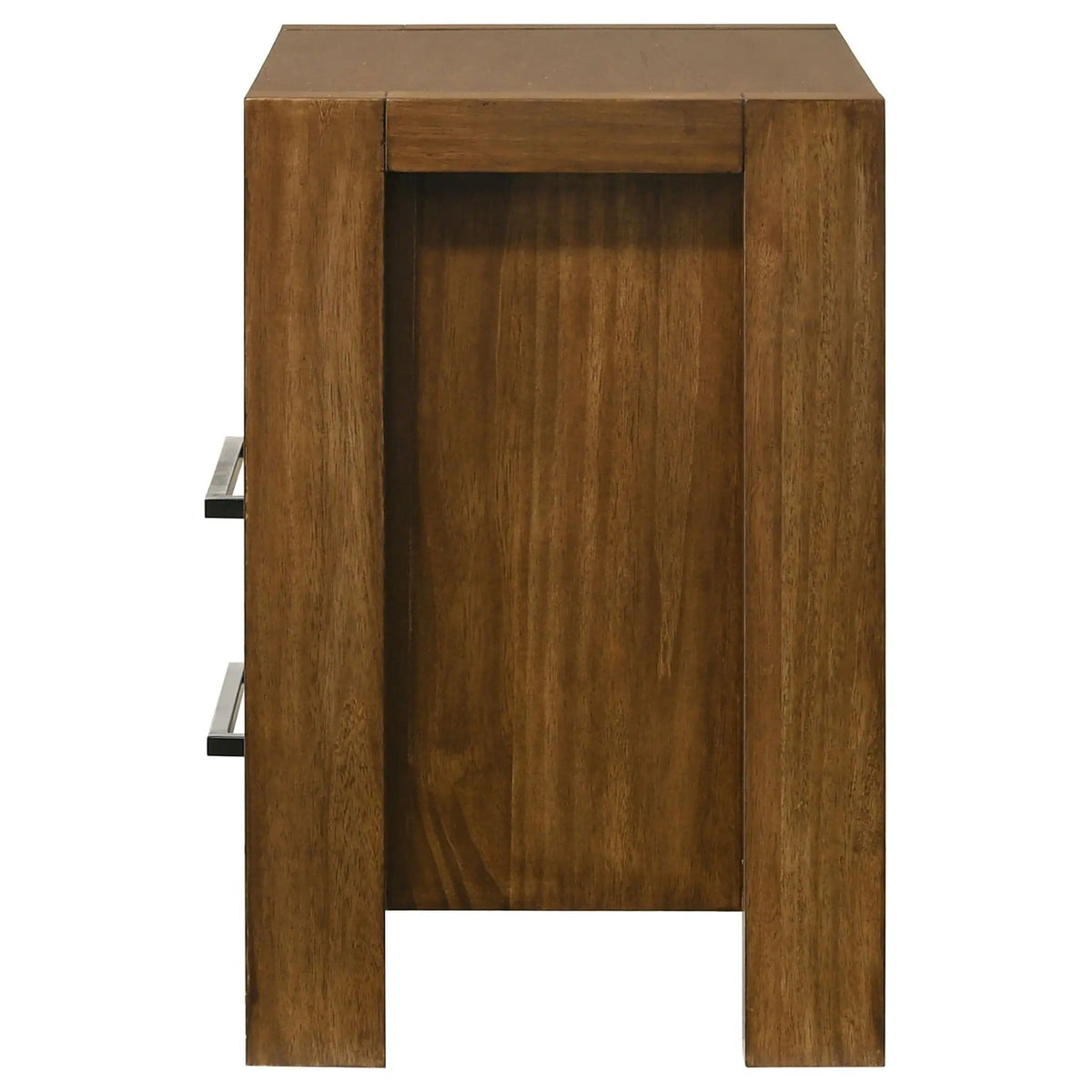 Adderley 2-drawer Nightstand Bedside Table Warm | 25.5 x 17 x 26 in | Solid Wood & Rubberwood | Brown