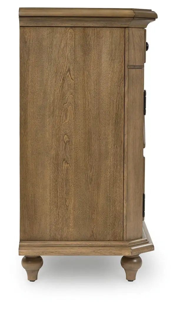 Barlomore Accent Cabinet | 68 x 18 x 36 in | Engineered Wood & Glass | Brown