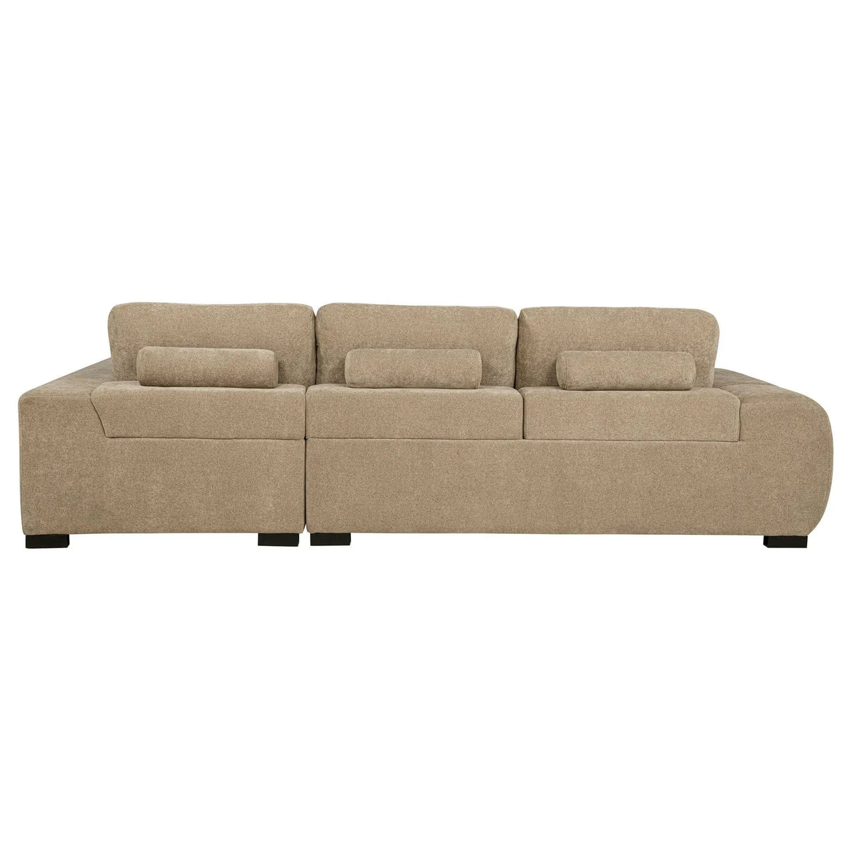Octavia Upholstered Sectional Chaise Sofa Camel | 119.25 x 79.5 x 35.5 in | Living Room Furniture | Living Room