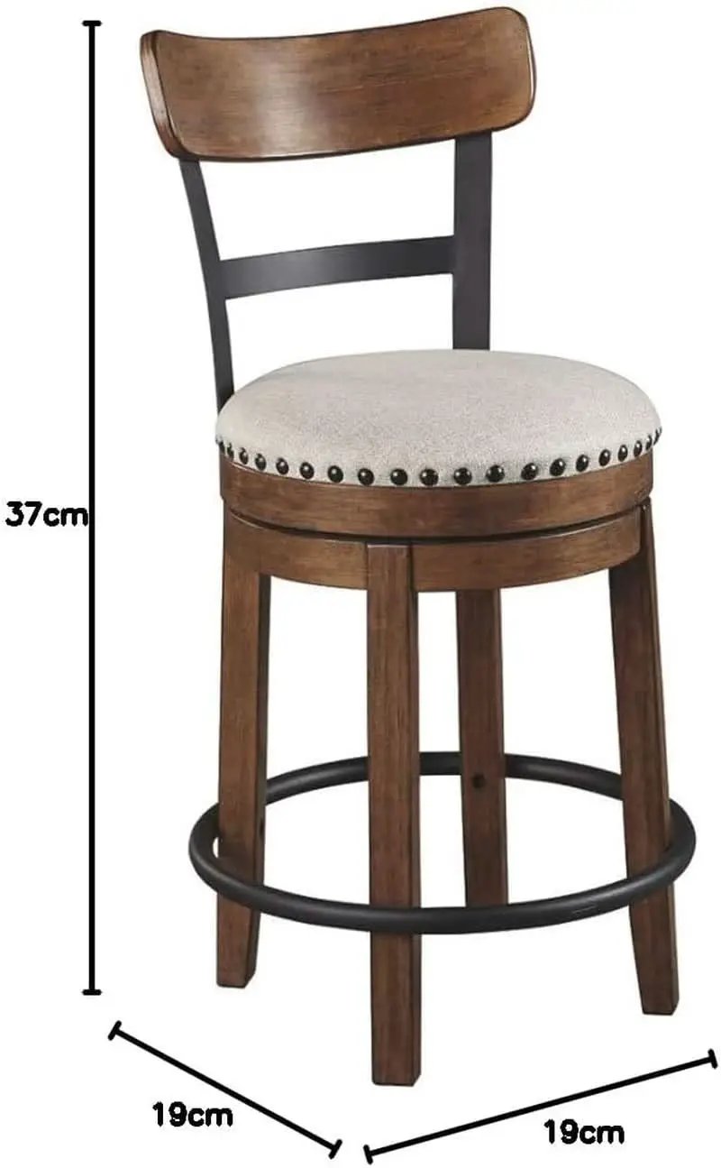 Rustic Farmhouse 24.5 Inch Counter Height Swivel Bar Stool from PriceLows™