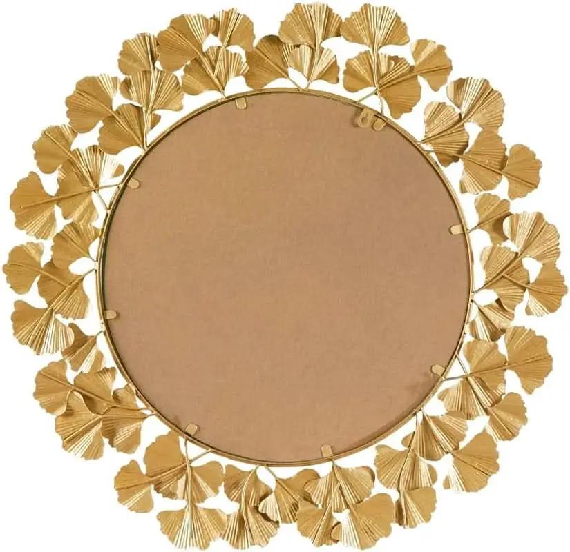 Round Wall Mirror 30.5 Inch Iron Eden Gold For Living Room