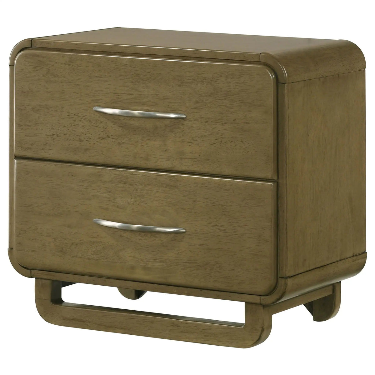 Amsbury 2-drawer Nightstand Bedside Table Nutmeg | 26.75 x 16.5 x 25 in | Wood | Bedroom