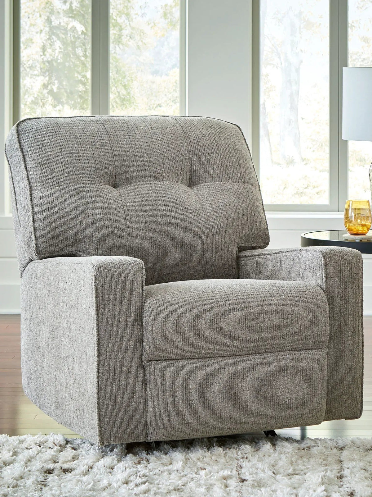 Rocker Recliner | Track Arms | Easy Pull Tab | Transitional Style
