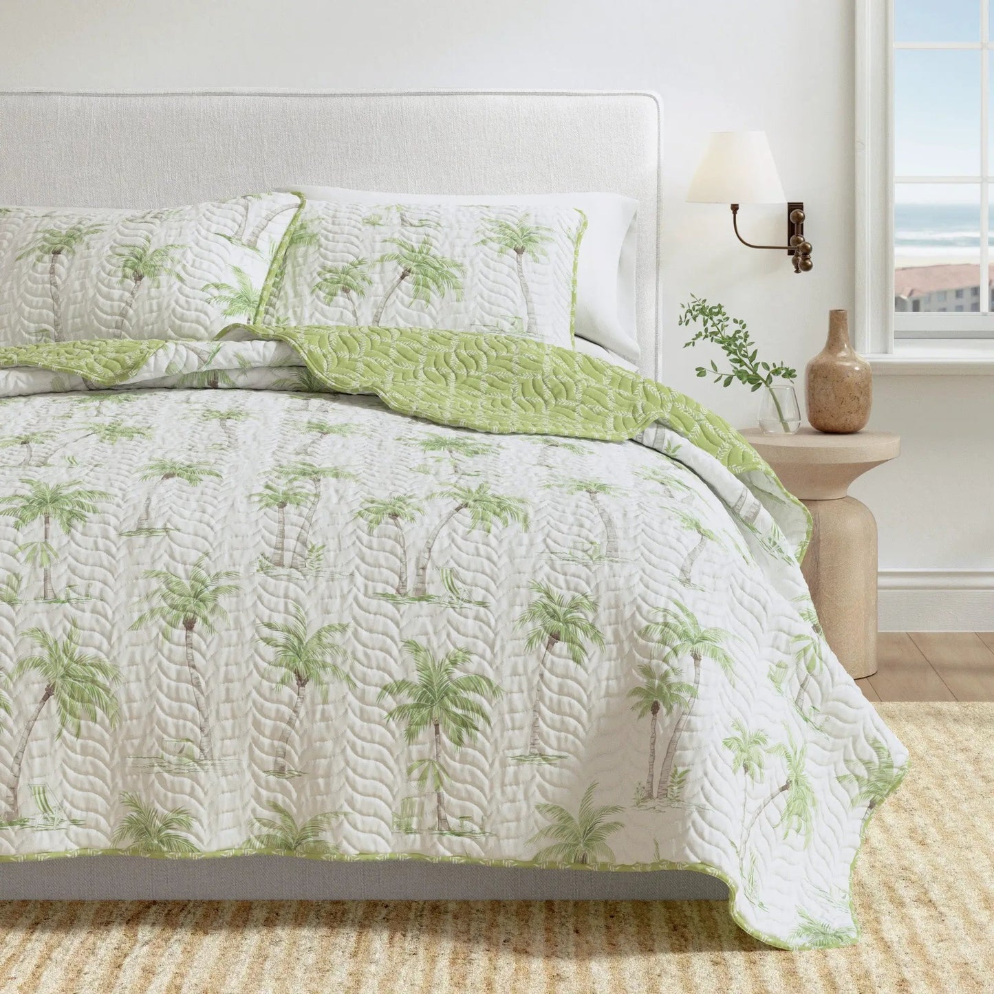 West Palm Trees Coastal Quilt Set - Coronado Collection from PriceLows™