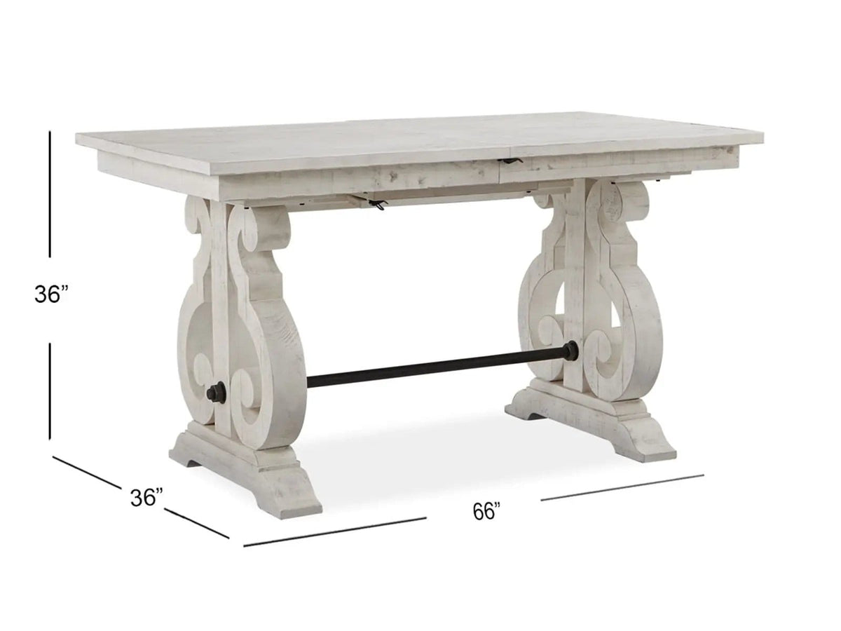 Bronwyn Rectangular Counter Dining Table | Counter Table | Brass | Alabaster