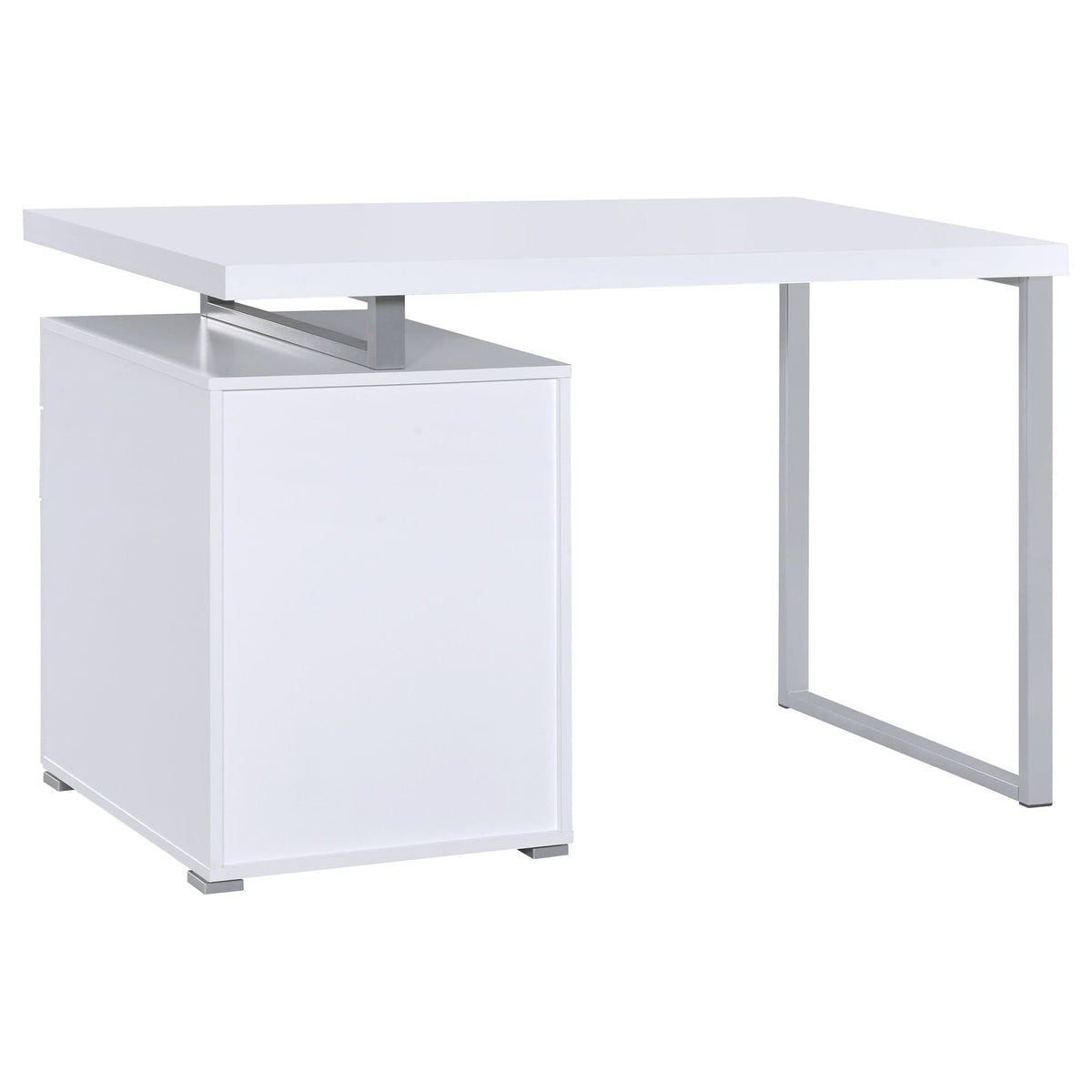 Brennan 47-inch 3-drawer Office Computer Desk | 47.25 x 23.5 x 30 in | Engineered Wood & Metal | White