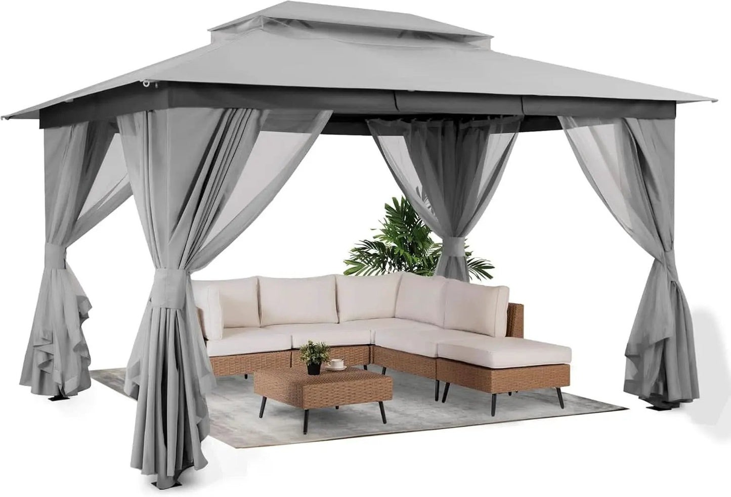 Outdoor Gazebo 10x13 With Mosquito Netting Weatherproof from PriceLows™