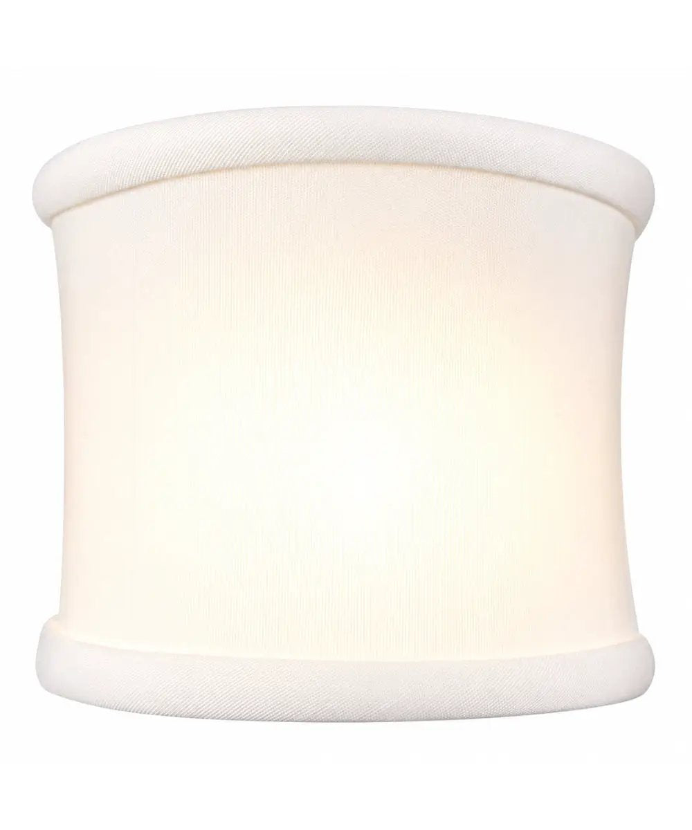 Sconce Lampshade | 4X4 Inch | White Lined Half Shell | Clip On