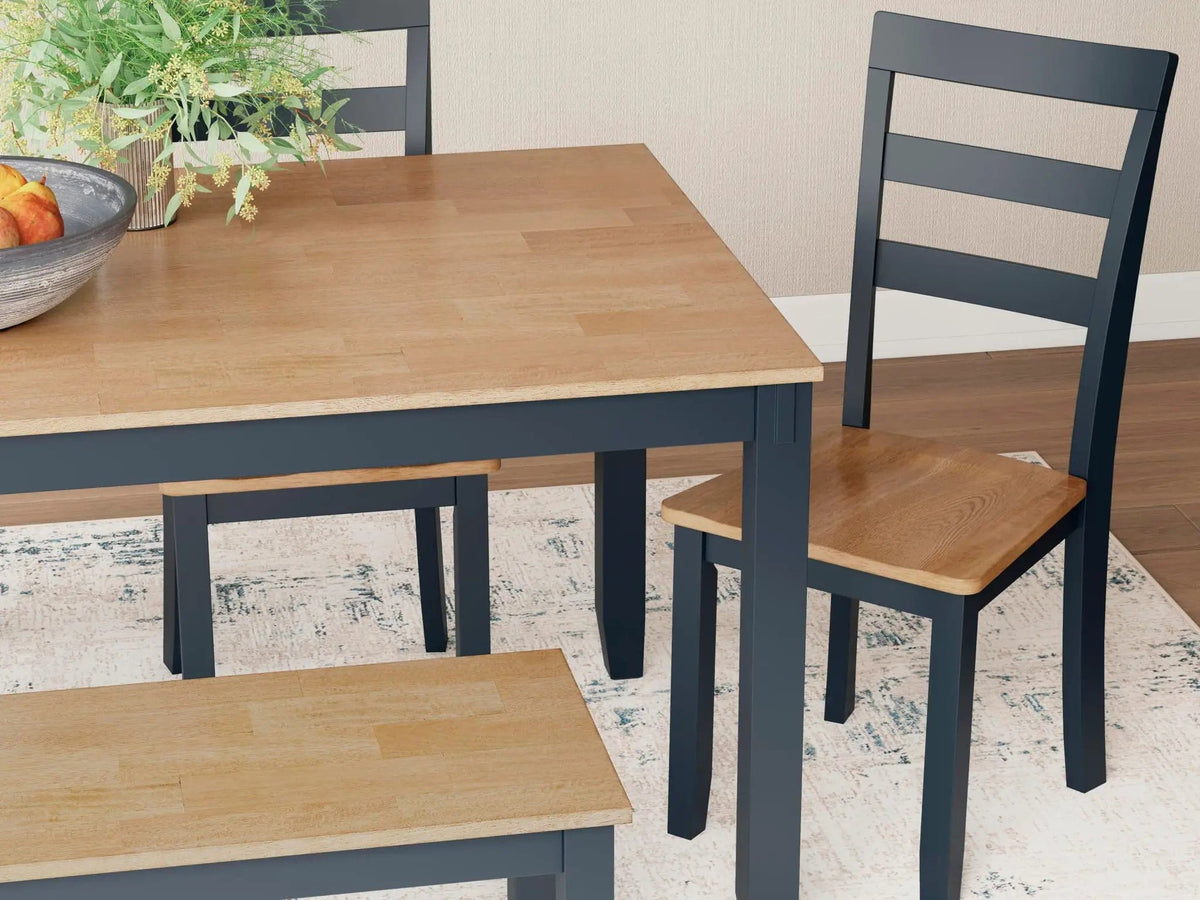 Gesthaven Dining Room Table Set | 3 Pieces | Wood | Dining Room