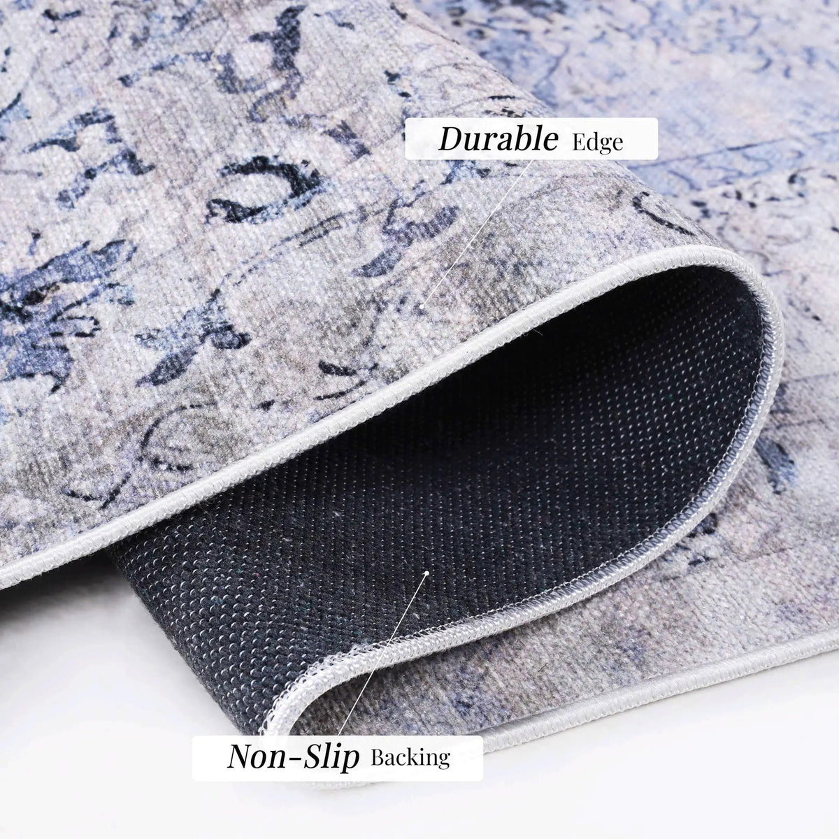 Maval Washable Area Rug | 60 x 36 Inch | Machine Washable | Kid And Pet Friendly