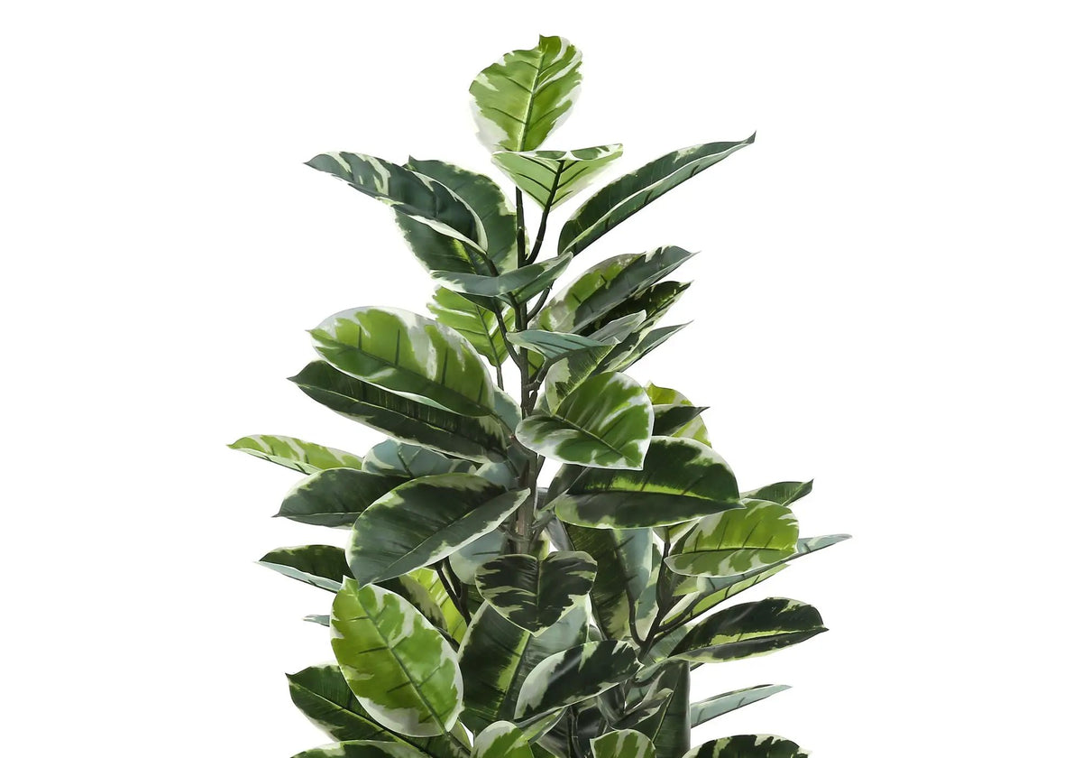 52 Inch Artificial Rubber Tree | Real Touch | No Assembly Required | Indoor Faux Floor Plant
