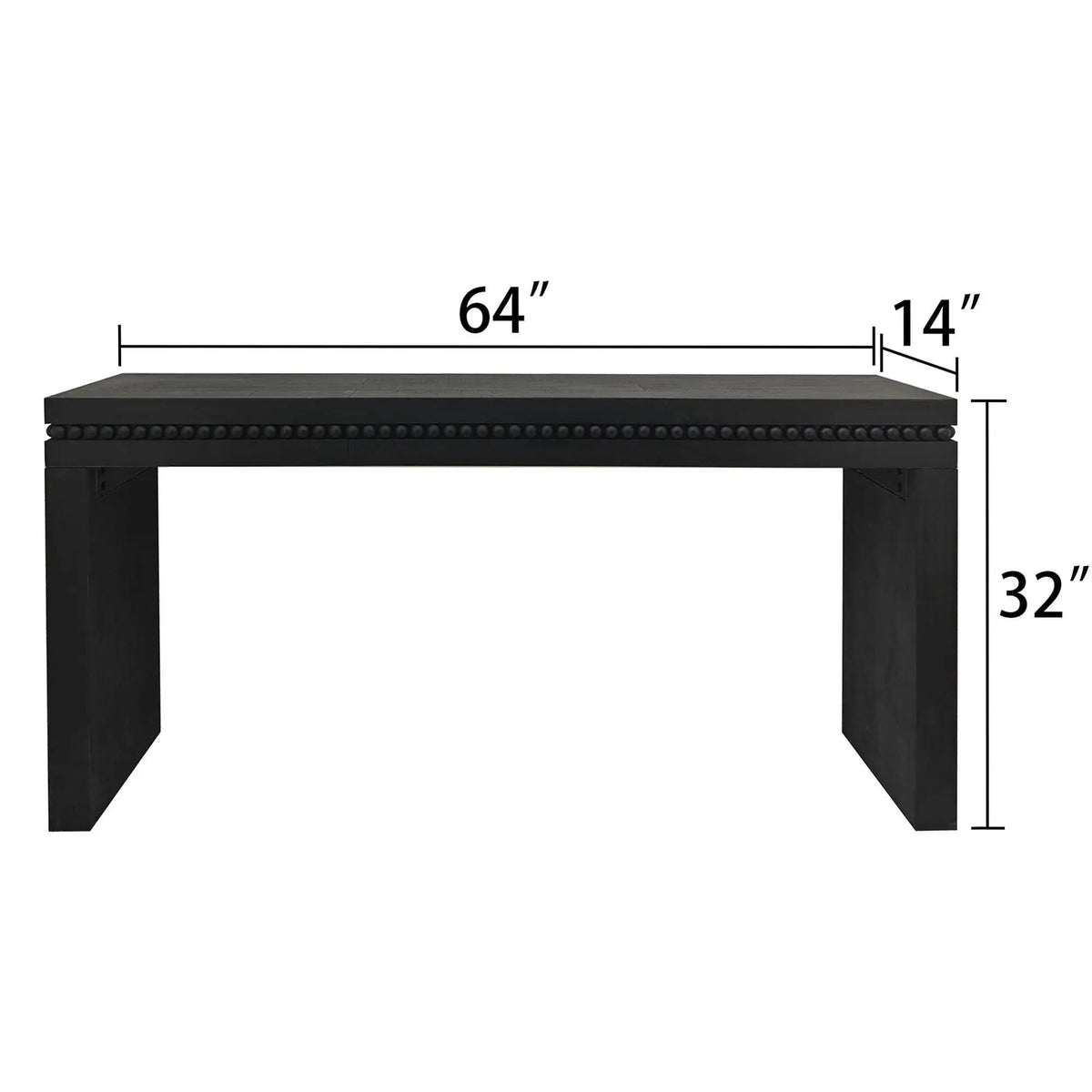 Rustic Wood Console Table | 64 Inch Width | Floating Top Design | Engineered Wood