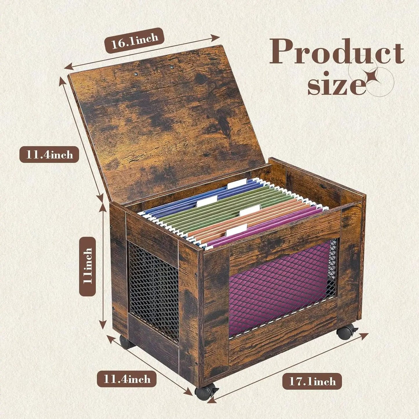 Rolling File Cabinet With Hanging Folders For Mobile Office from PriceLows™
