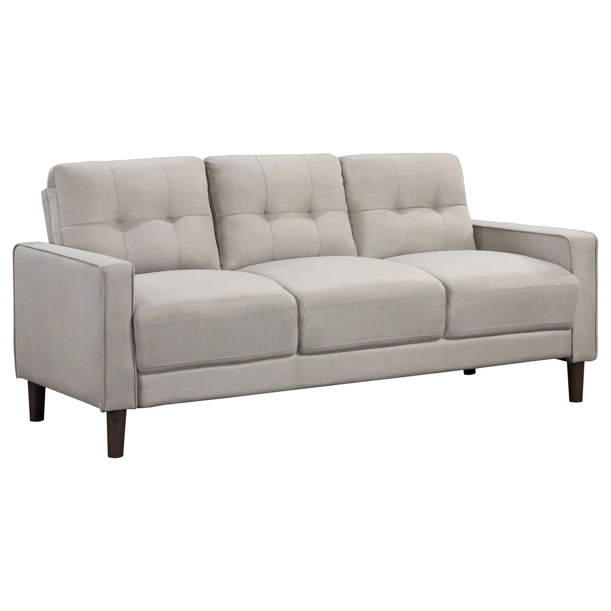 Bowen 2-piece Upholstered Track Arm Tufted Sofa Set | 2-Piece Set | Fabric | Beige